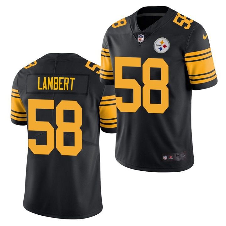 Men Pittsburgh Steelers #58 Jack Lambert Nike Black Limited Rush NFL Jersey->pittsburgh steelers->NFL Jersey